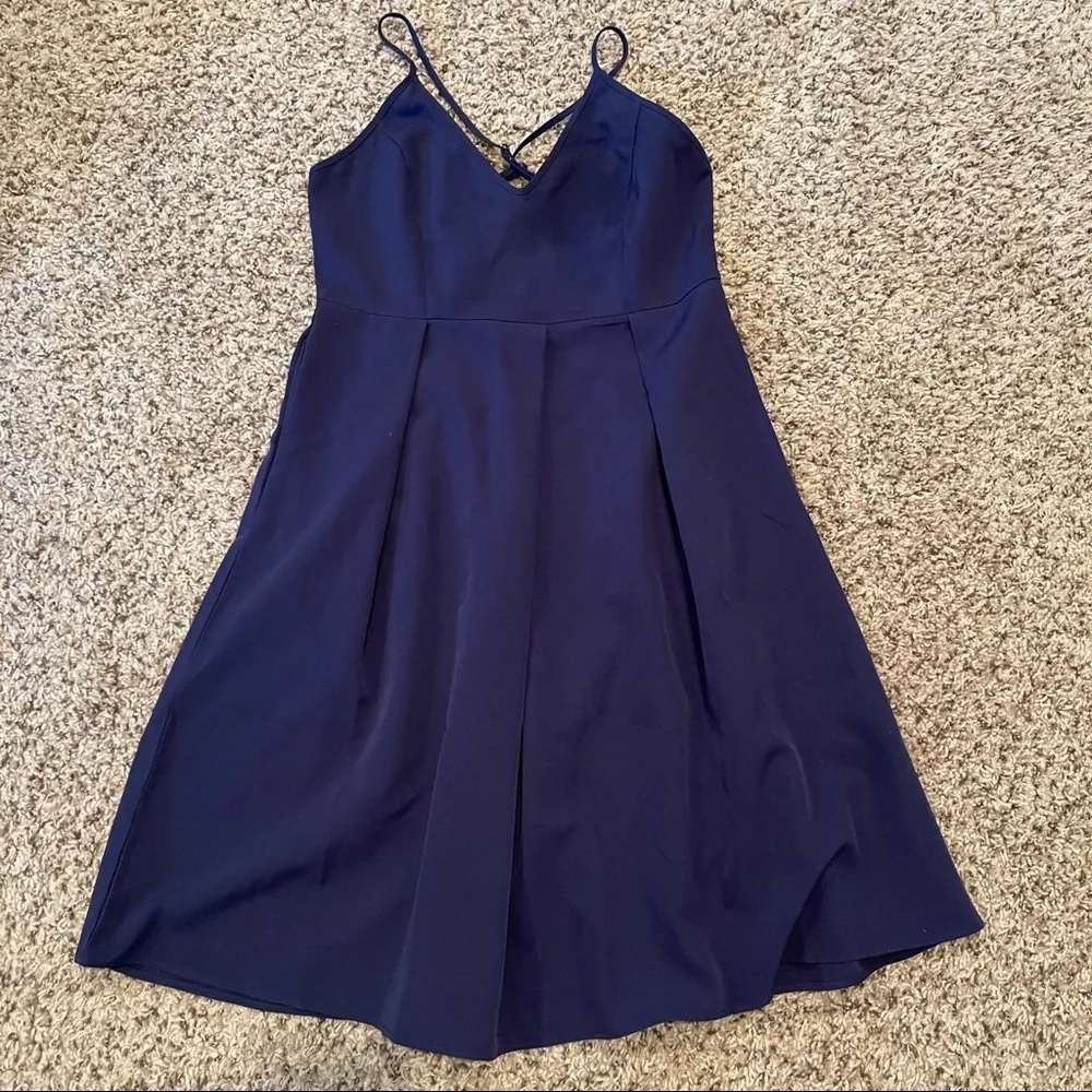 Elia Cher Deep V Crisscross Cocktail Dress - Picture 3 of 7